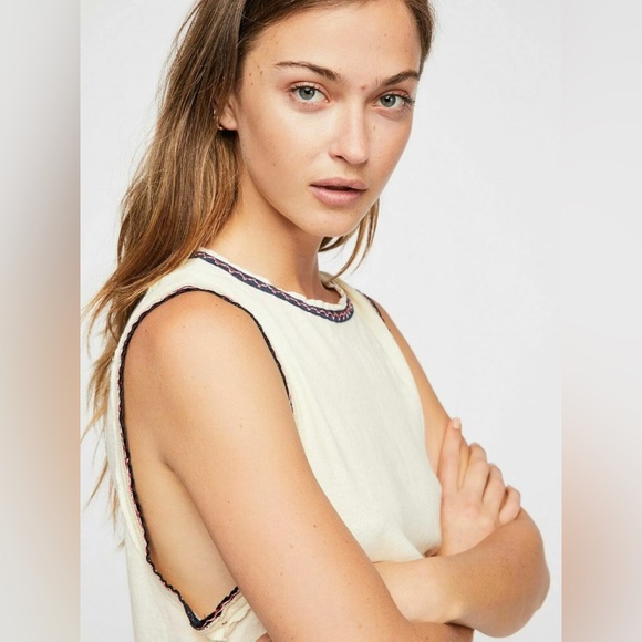 We The FREE PEOPLE Women’s Ringer Muscle Top Slim Teal Green Size S NWT $90 - Picture 4 of 8